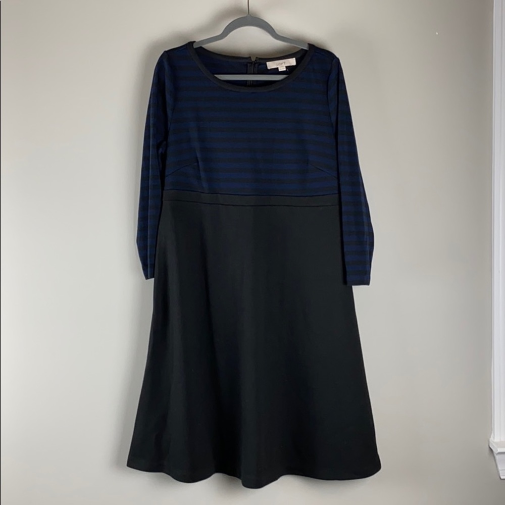 Loft maternity fit and flare dress